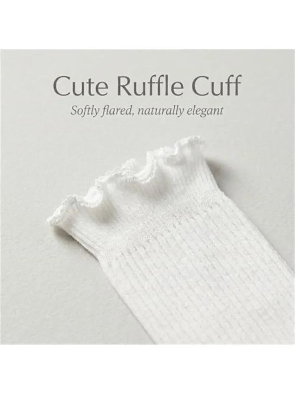 Ruffle Socks for Women 6 Pairs - Cute Frilly Crew Socks, Breathable Cotton